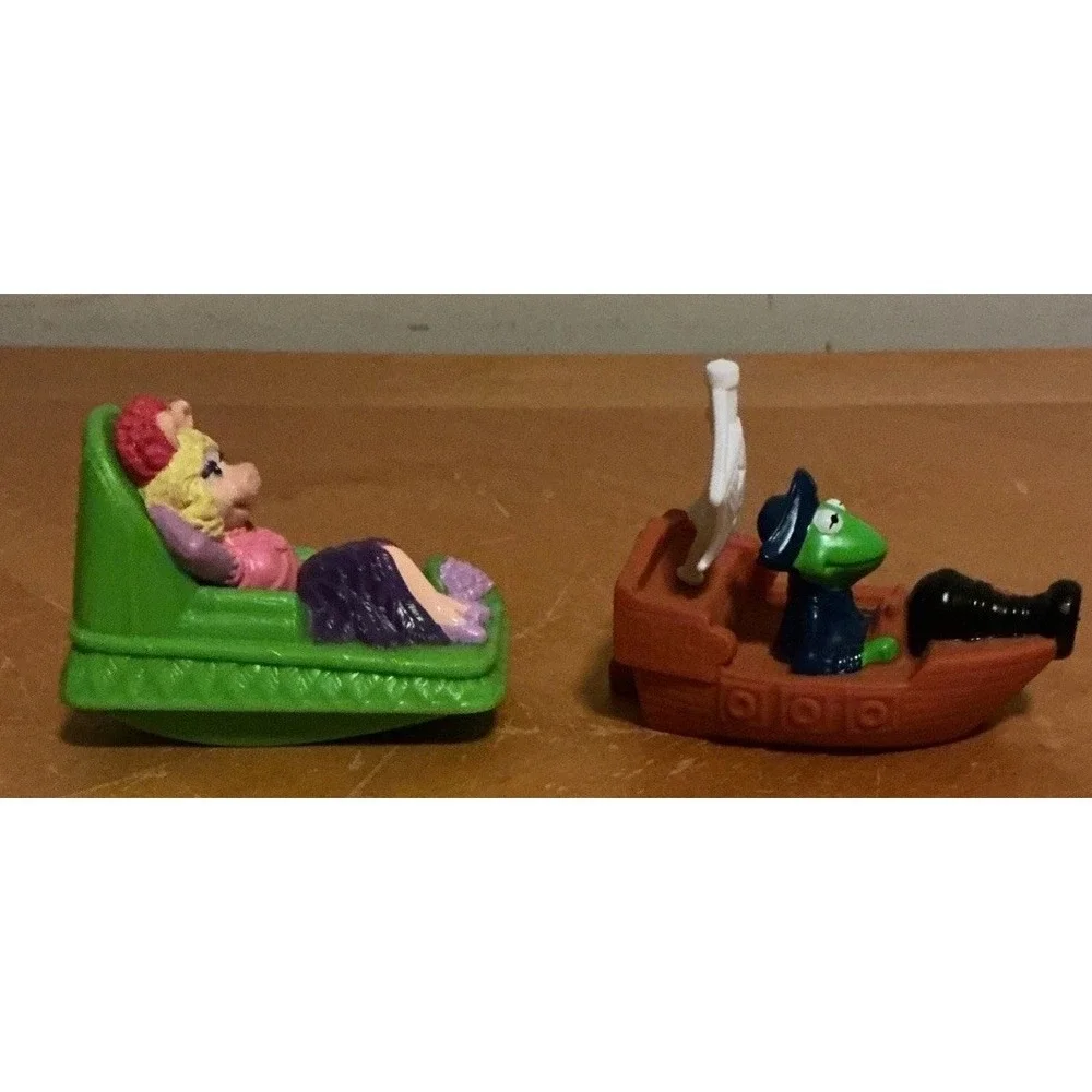 Set Of 2 1995 McDonald's Muppets Tub Toy Miss Piggy and‎ Kermit The Frog